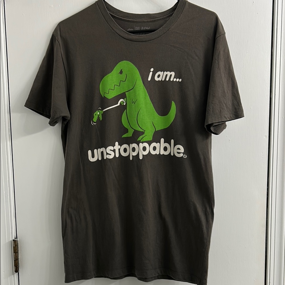 Unstoppable Green Dino Graphic Short Sleeve T-Shirt